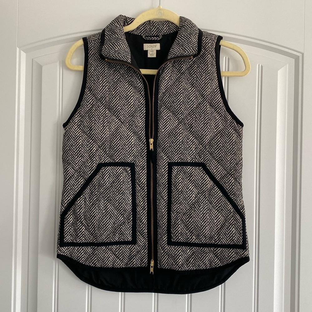 J. Crew houndstooth quilted vest size xxs